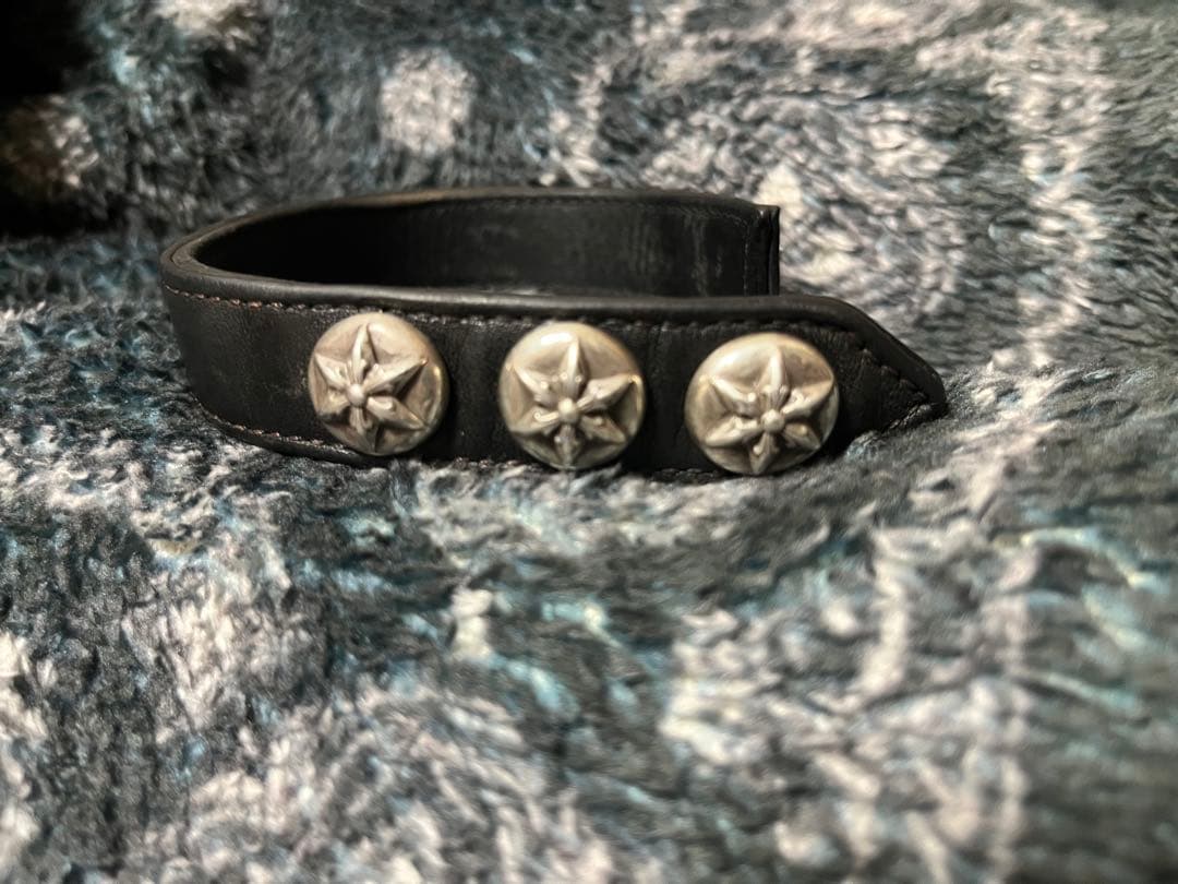 3BTN 2SNP スター 3ボタン 2スナップ レザーブレスレット