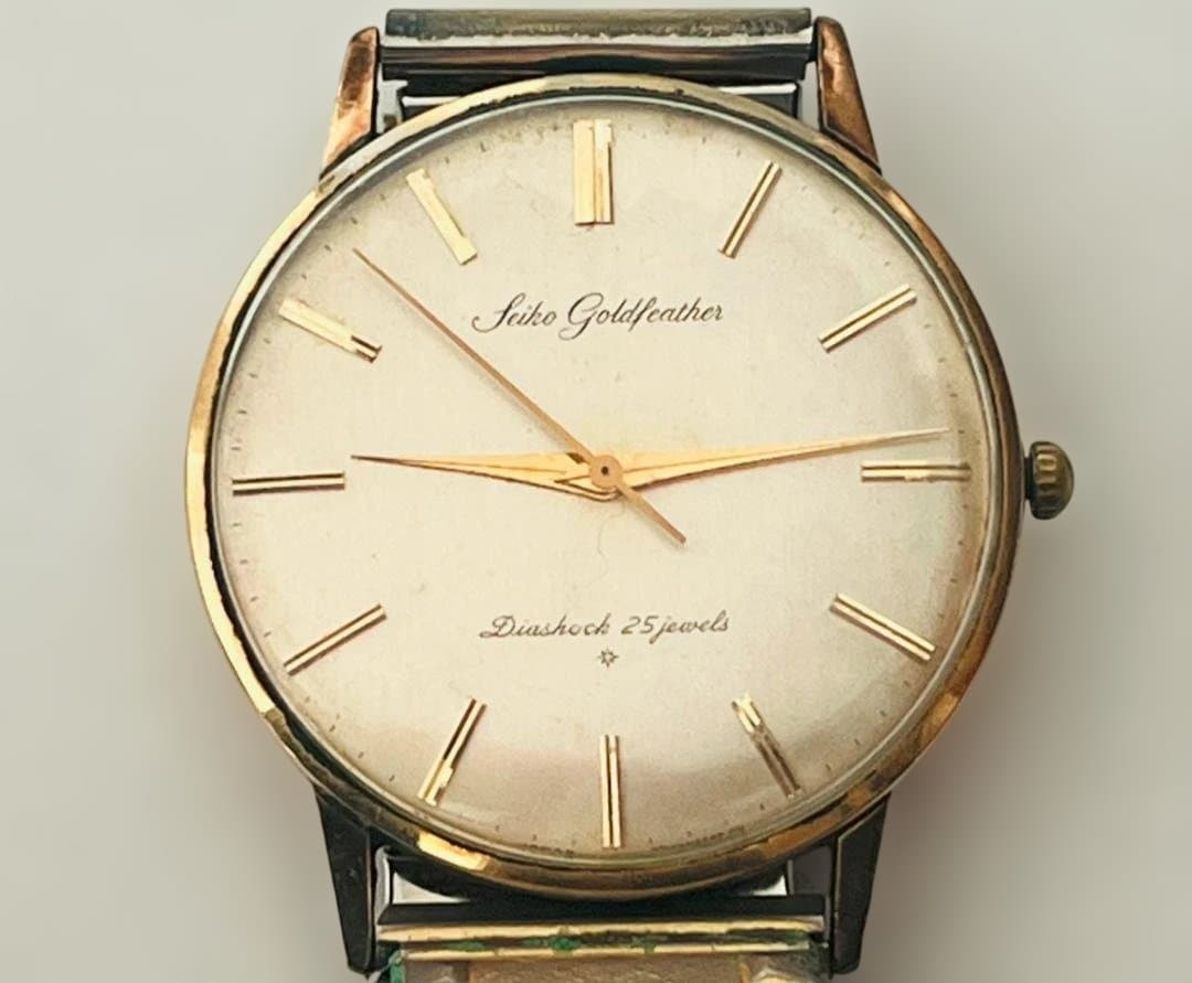 ◆SEIKO セイコー ゴールドフェザー 14K 腕時計 手巻き式 稼働品