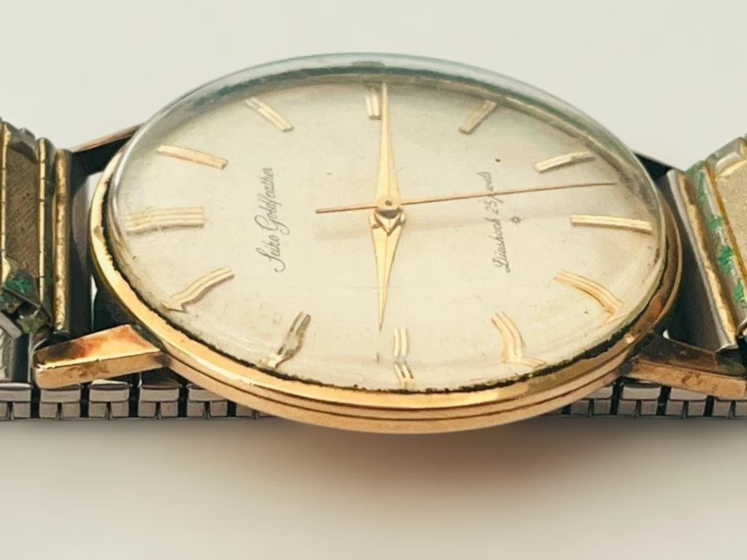 ◆SEIKO セイコー ゴールドフェザー 14K 腕時計 手巻き式 稼働品