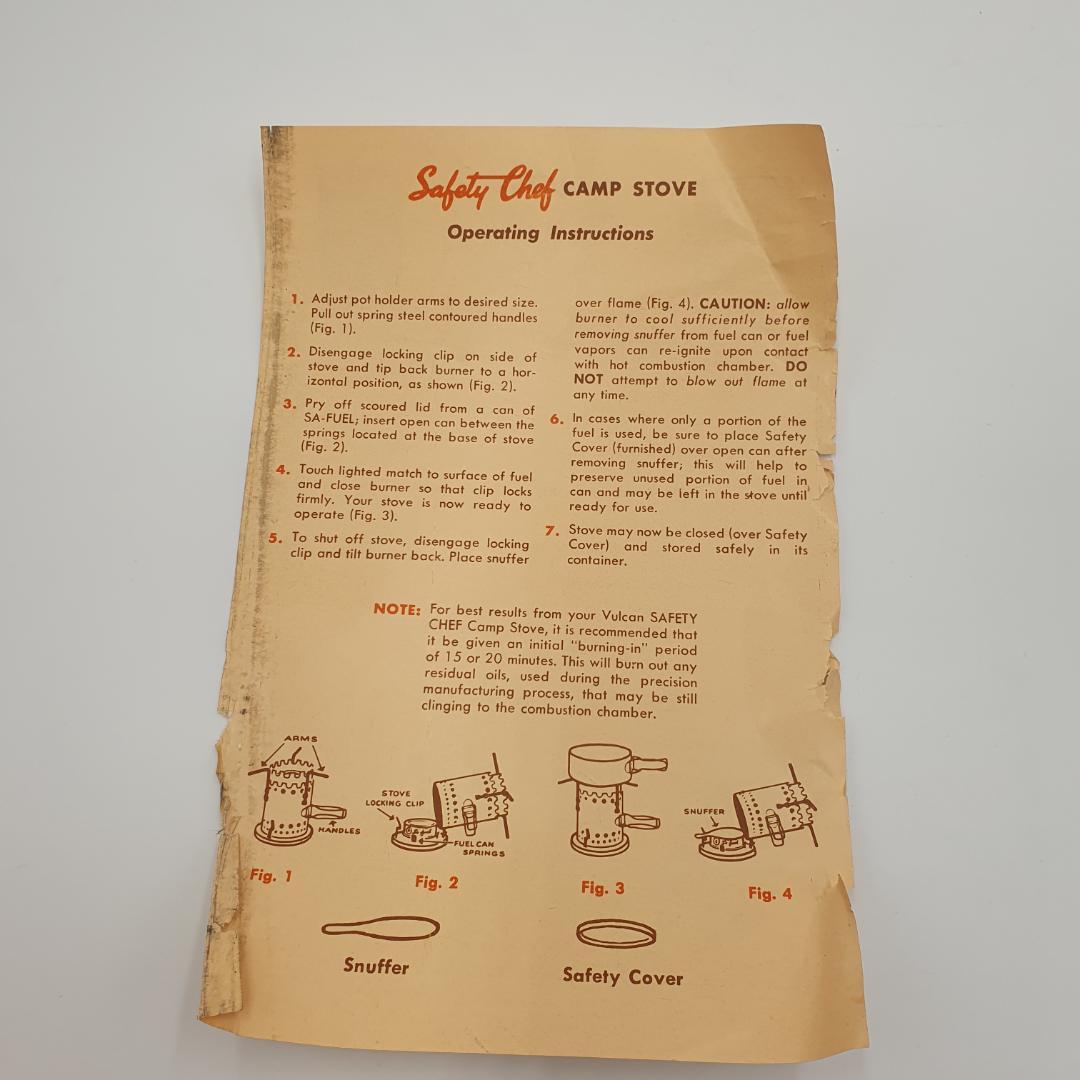 Vulcan Safety Chef Camp Stove バルカン　ストーブ