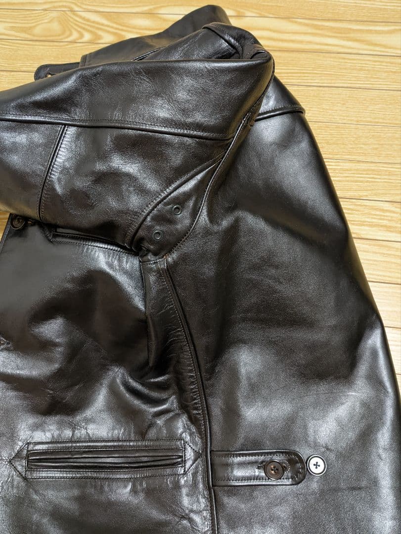 S*n様 レザーカーコート　茶芯ホースハイド　馬革　レザージャケットS