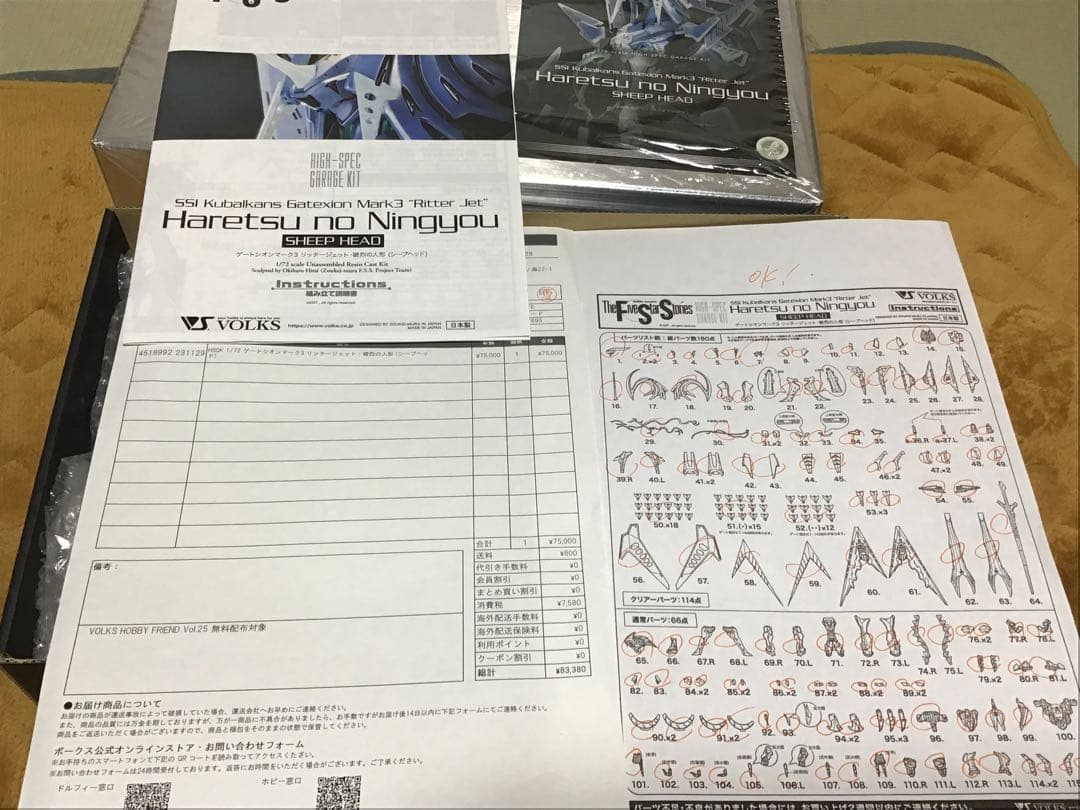 ボークス　HSGK 1/72 リッタージェット　シープヘッド　破烈の人形　FSS