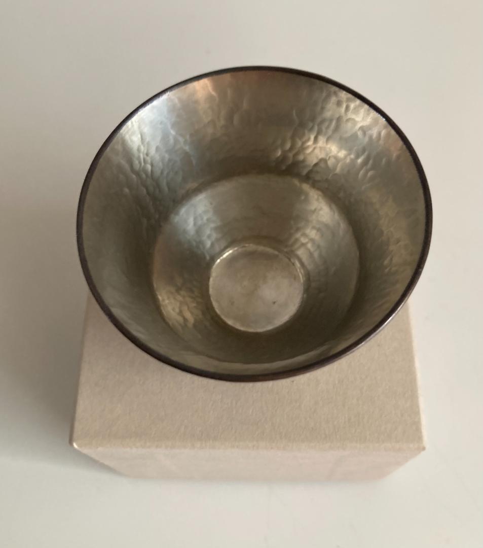 錫色酒器　KURACCO 浦中廣太郎　『ぼた雪』　おちょこ　ぐい呑み