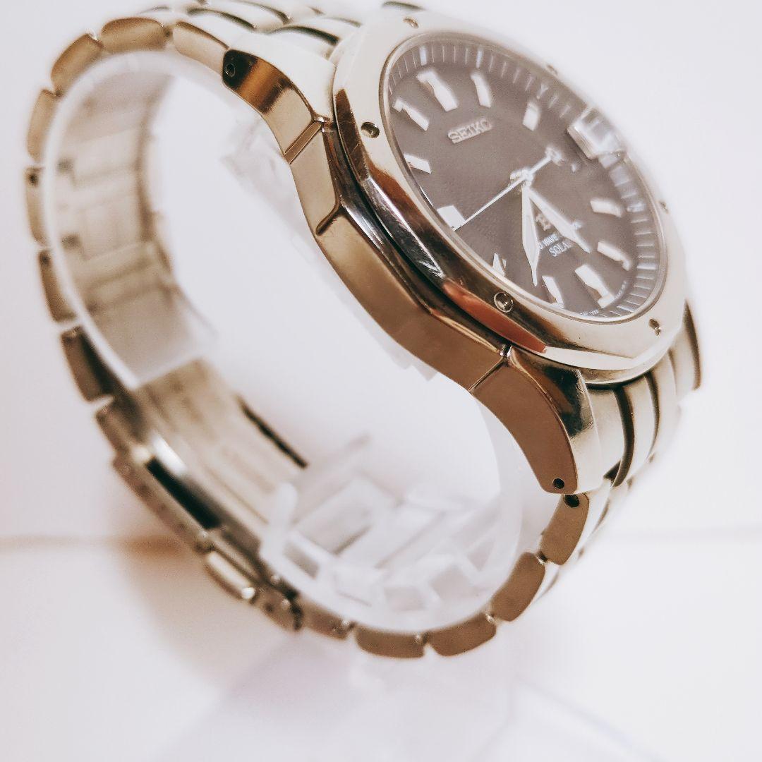セイコー ブライツ SEIKO BRIGHTZ 電波ソーラー チタン 黒文字盤