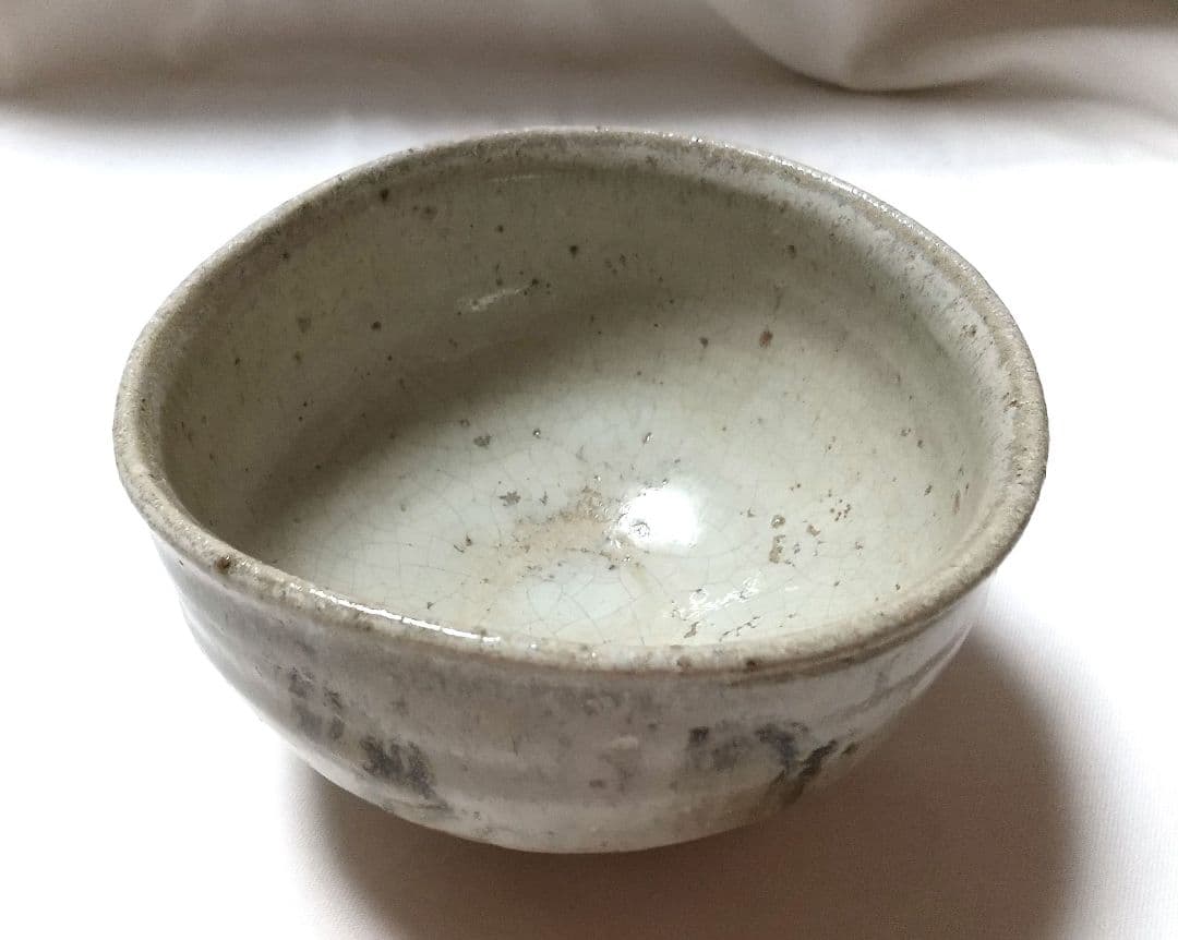 西岡小十 絵斑唐津茶碗 共箱 共布 栞 未使用品
