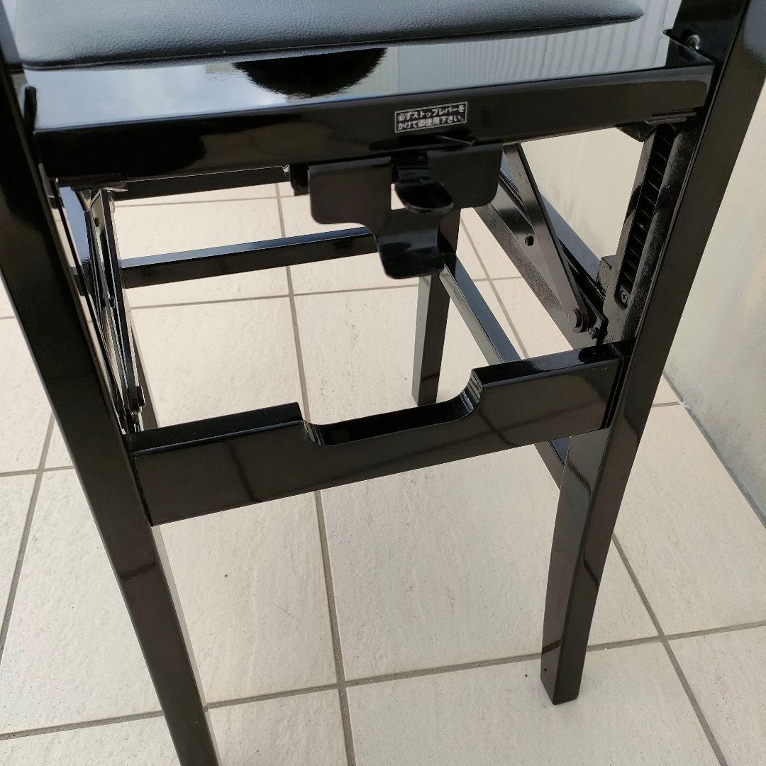 希少 名陽木工 PEACOCK ピーコック ピアノ椅子 背付 木製 高さ調整可能