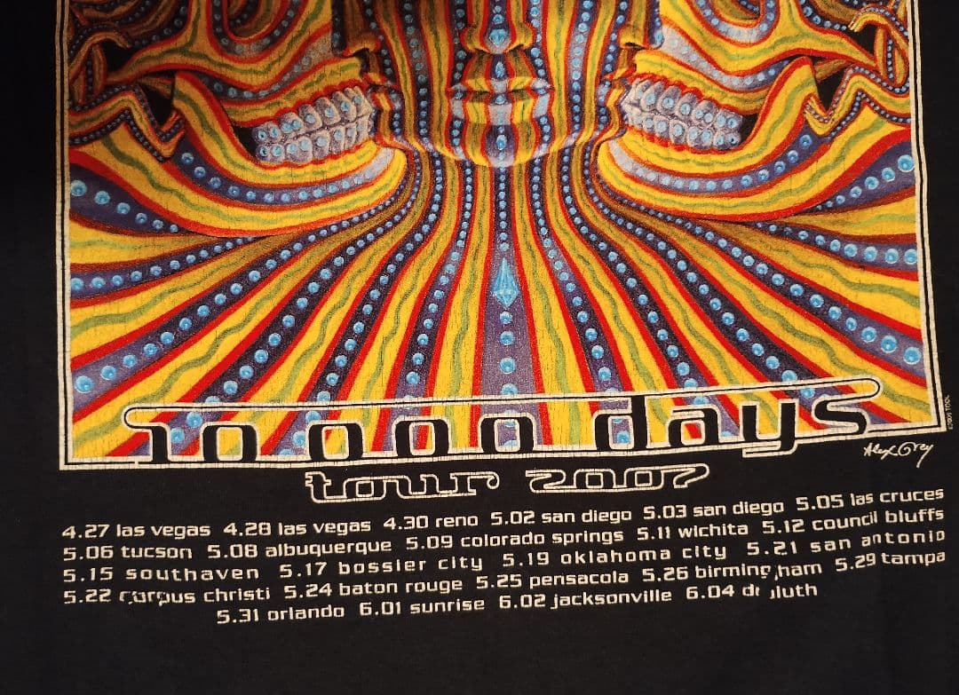 祝来日 TOOL アレックス・グレイ 07 ツアー ビンテージ Tシャツ