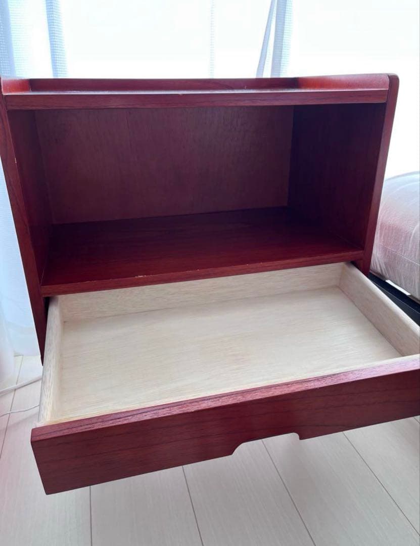 サイドテーブル　北欧家具　チーク材　キャビネット　チェスト　ナチュラル