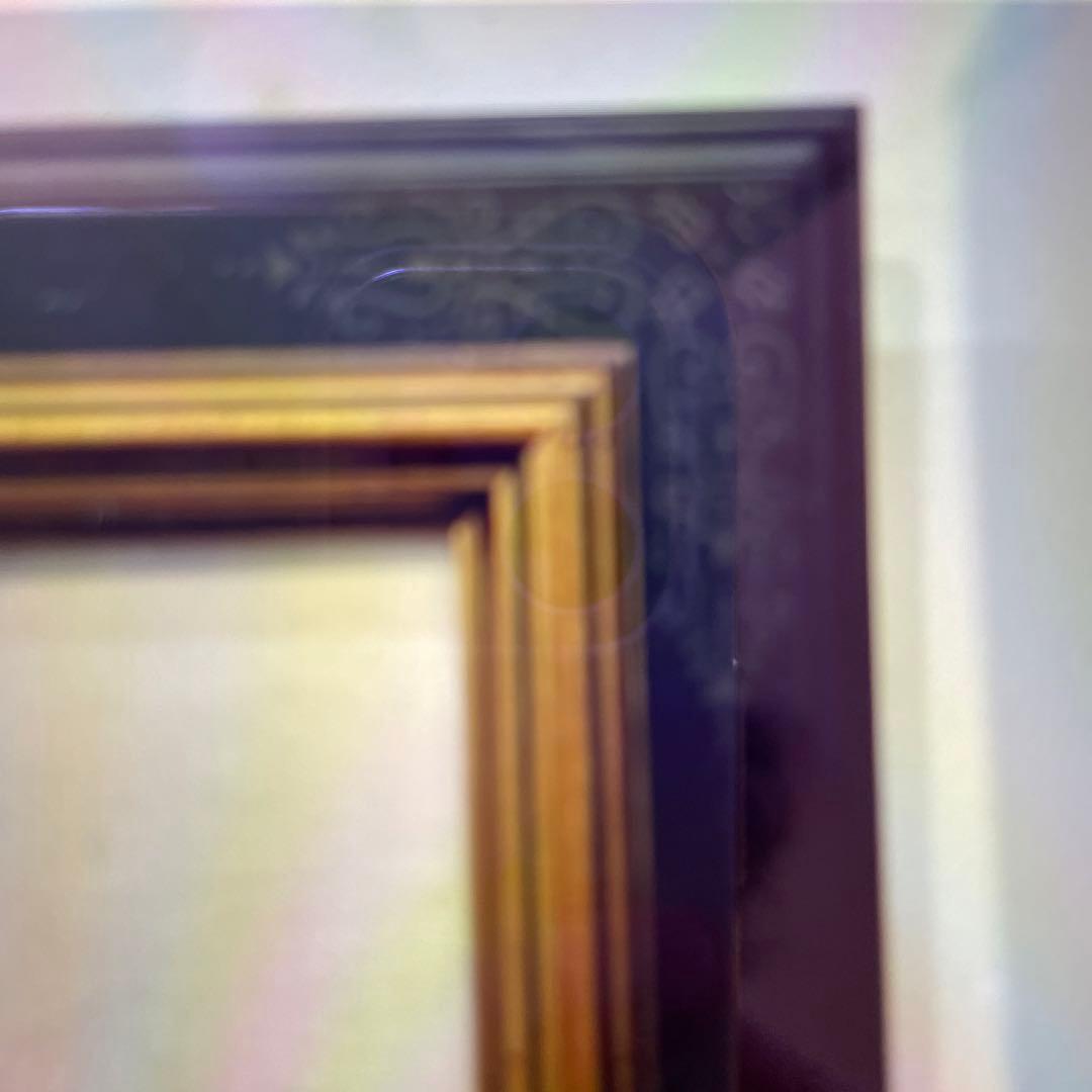 ❤️カシニョールのリトグラフ　(森の中の小舟)72×53cm額100×81cm