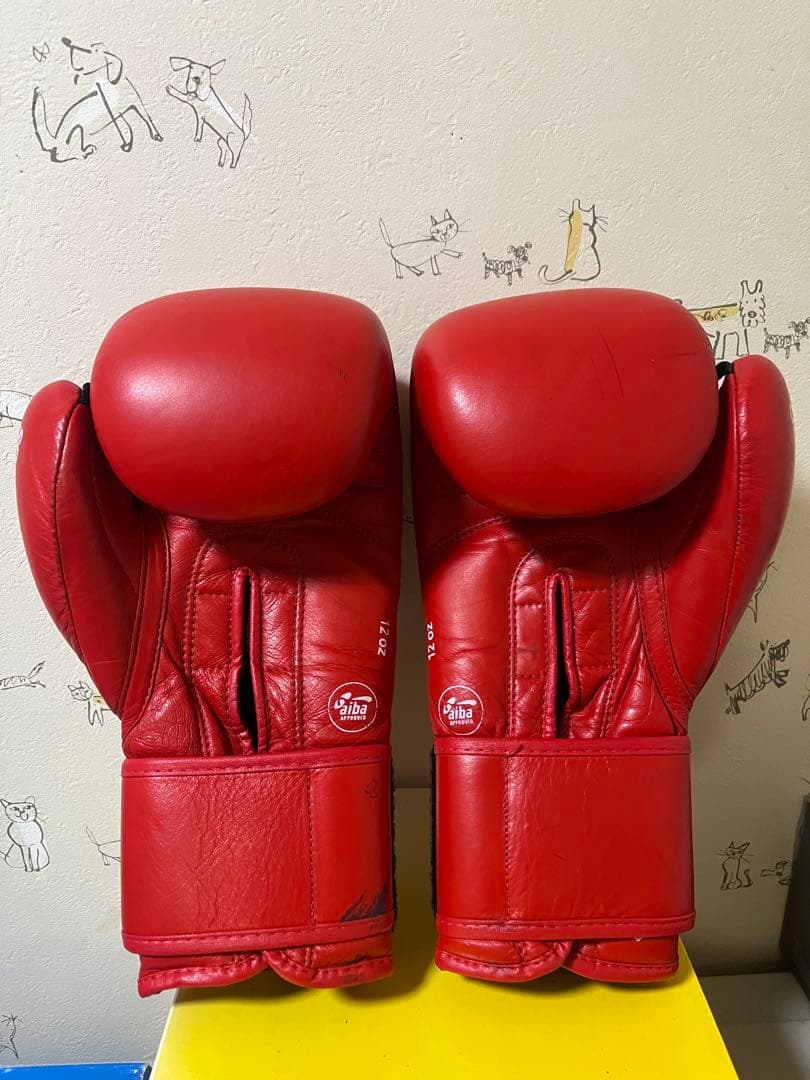 adidas ボクシンググローブ 赤　公認