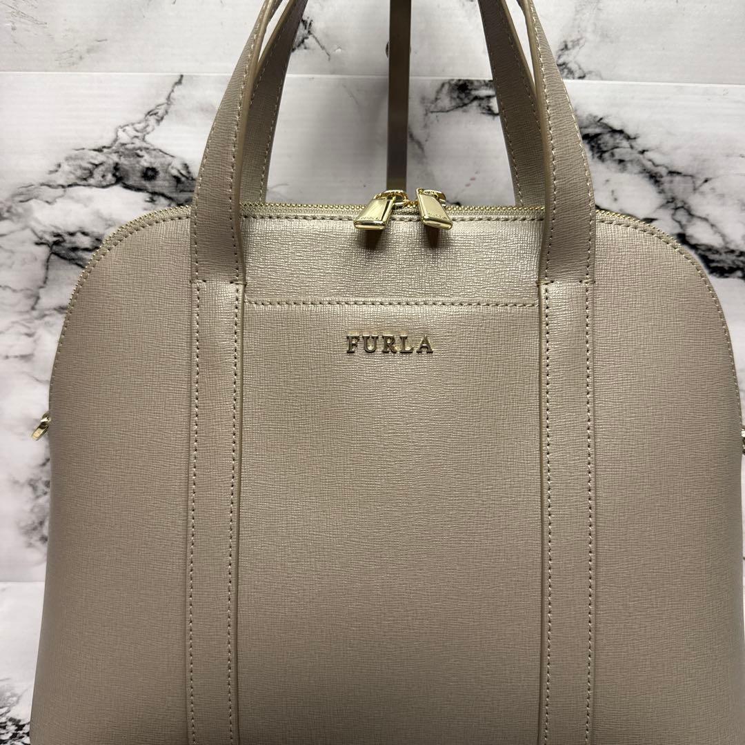 (極美品)大人気、フルラ、サンディー、2wayバック、オールレザー、人気色、金