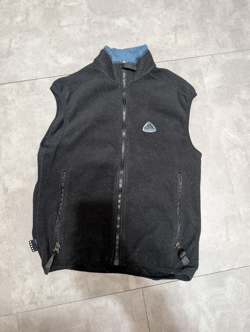 【旧タグ】Nike ACG フリースベスト S POLARTEC ブラック