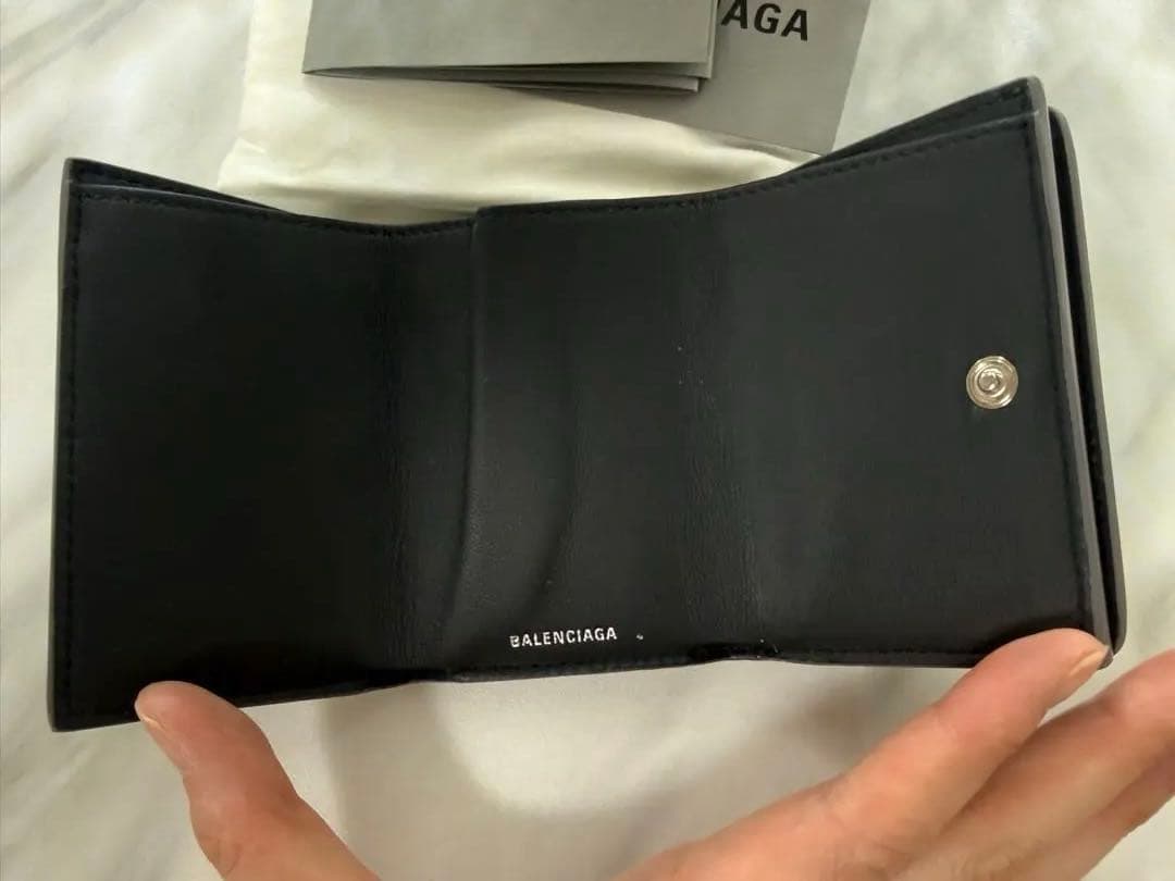 BALENCIAGA シルバー ミニウォレット 三つ折り財布