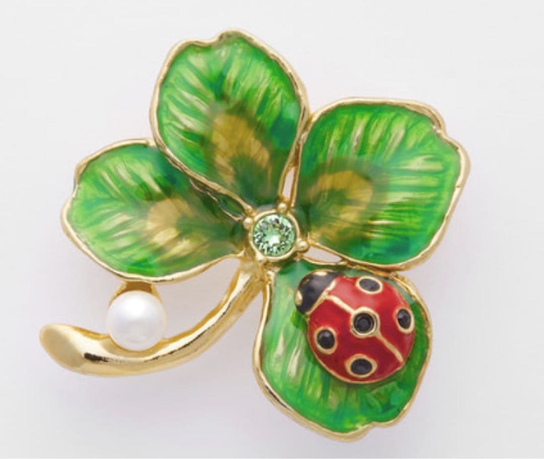 美品　VENDOME boutique クローバー テントウムシ ブローチ