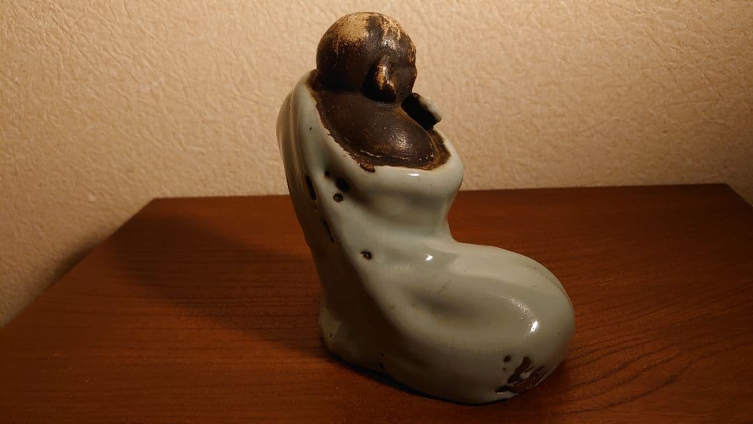 青磁　李朝　だるま　蘇山　諏訪蘇山　蔵出し　アンティーク青磁　１客