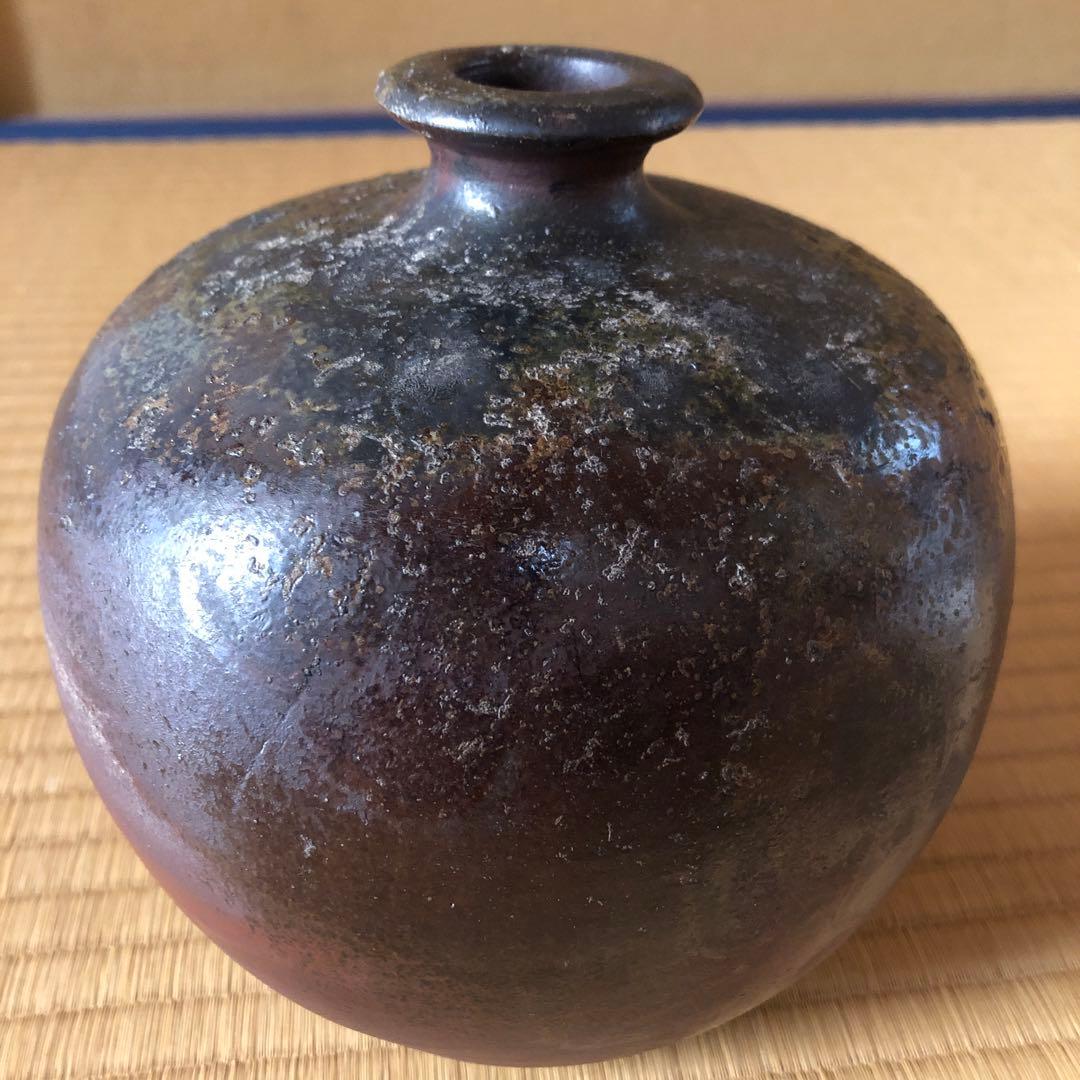 丹波焼　大上昇　扁壺　昭和期