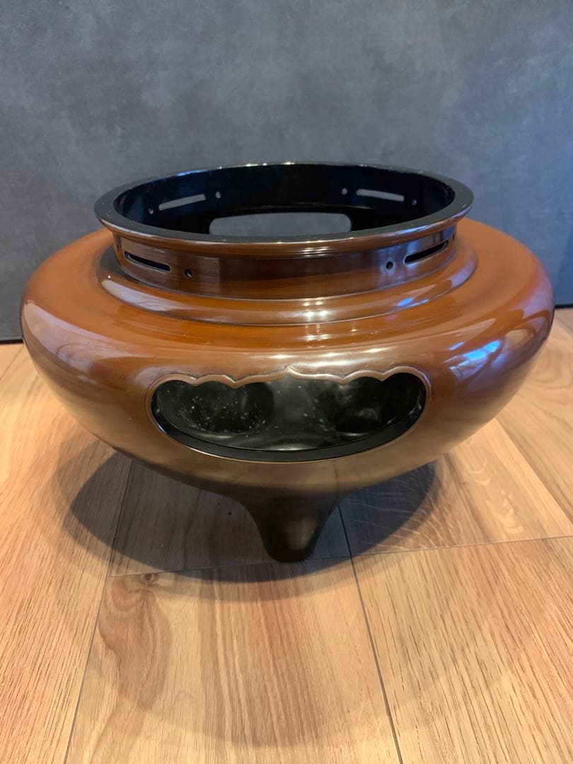 美品　茶道具 〈和田美之助〉 康銅朝鮮風炉 炉釜