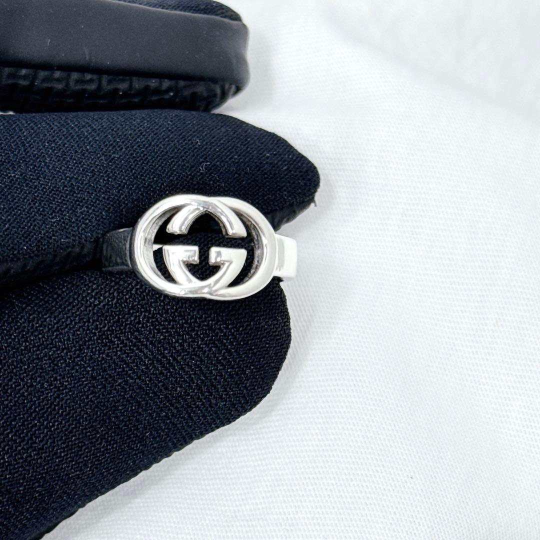 GUCCI ブリット　インターロッキング　Gロゴ　リング　スリムバンド　20号