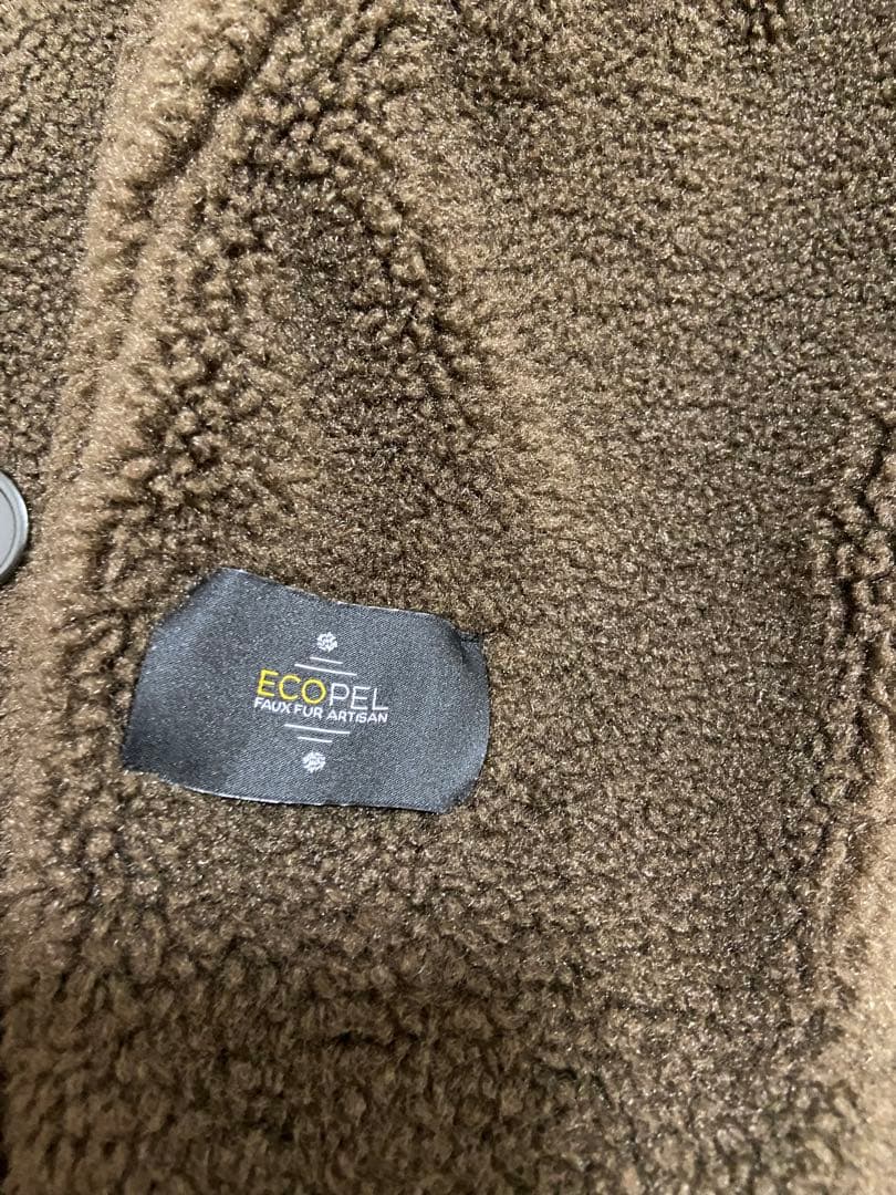 ミラオーウェン★オーバーサイズボアコート、モカサイズ0美品