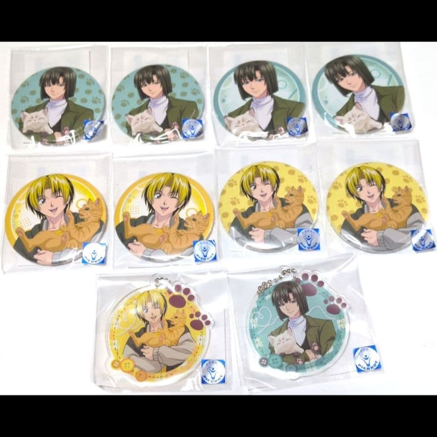 ヒカルの碁　まるくじ　猫　進藤ひかる　塔矢アキラ　缶バッジ　アクキー