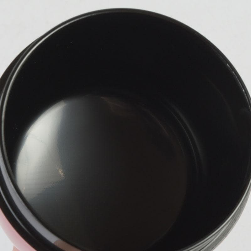 茶道具　山中塗　坂下雄峰作　水仙蒔絵　大棗　共布共箱　M　9654