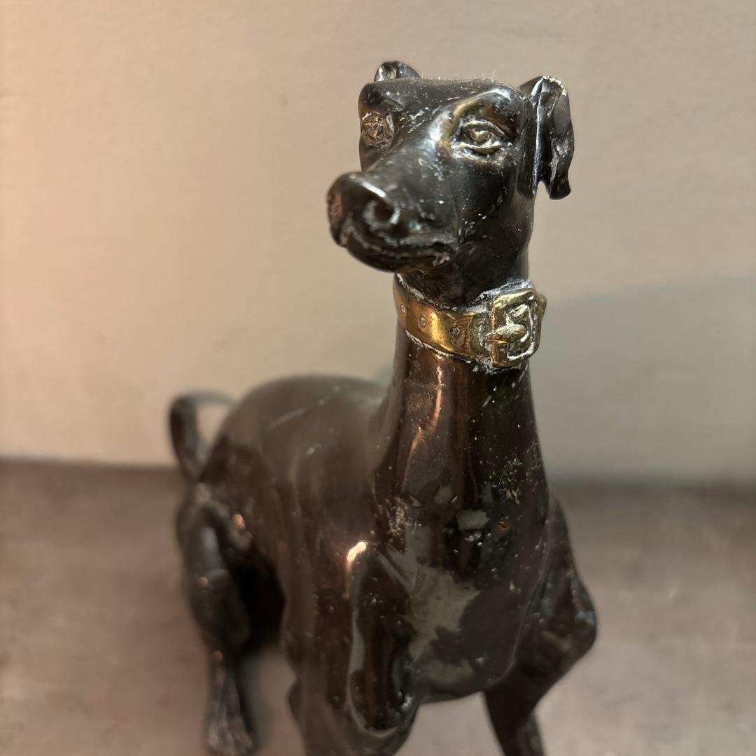 グレイハウンド　ブロンズ　置物　鉄製　ビンテージ　レトロ　ワイマナラー