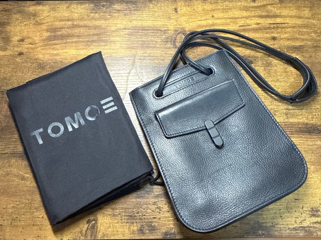 TOMOE ブラックレザー ショルダーバッグ 2WAYショルダーS