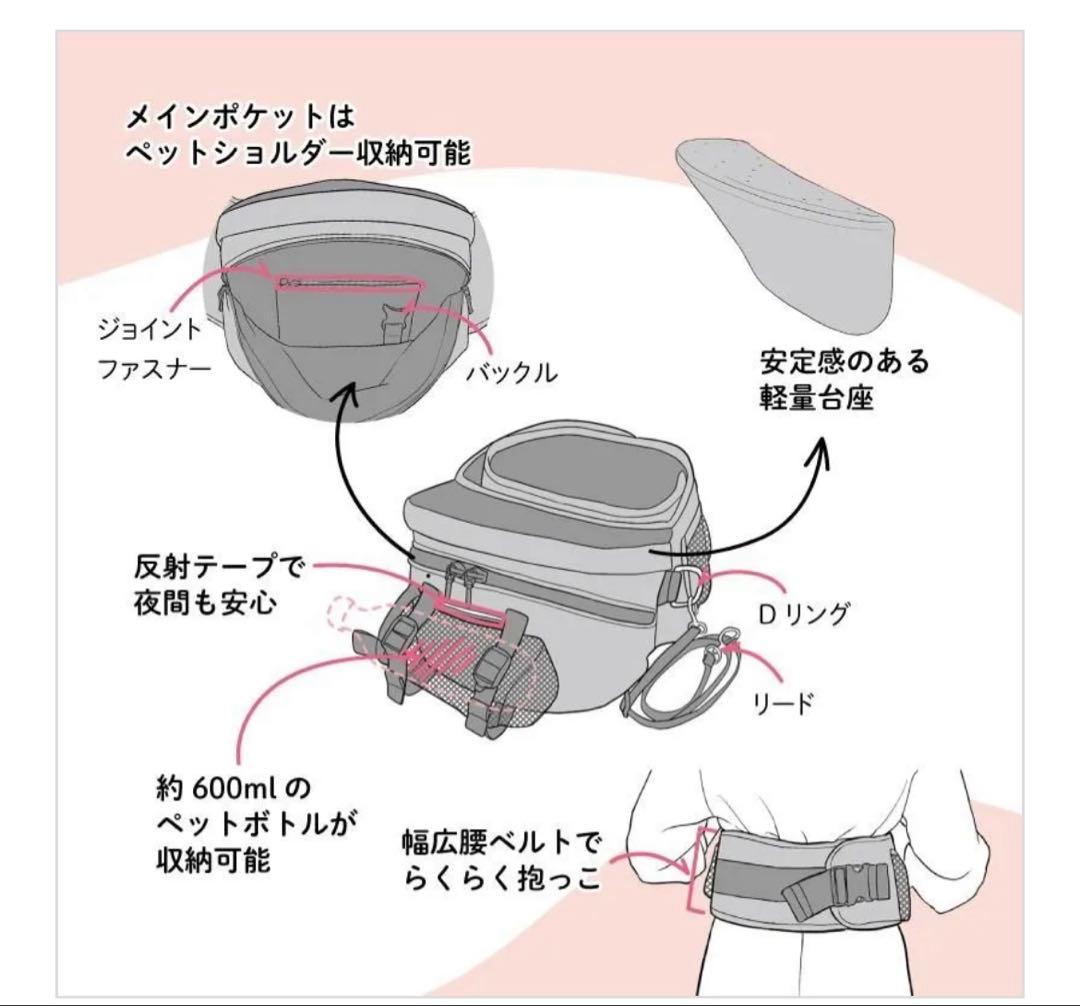 NU_i ドッグキャリア　ショルダーベルト付き