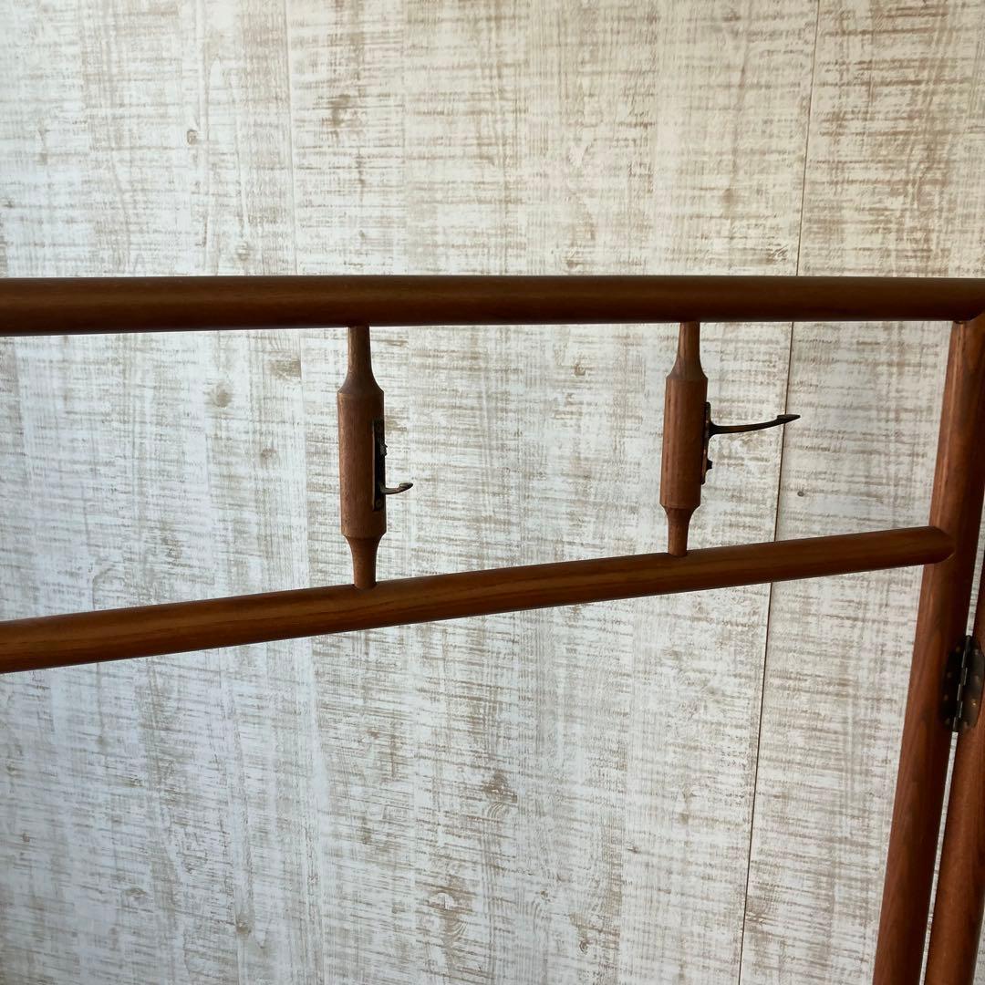 昭和レトロ 折りたたみ衣桁 古民具 欅 衣紋掛け 古道具 ハンガーラック 着物