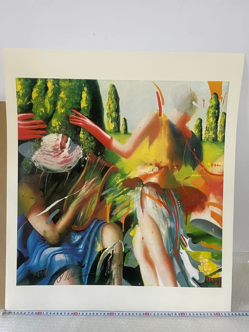 『ミュージシャン』 オルガ グレチナシルクスクリーン 64*72cm