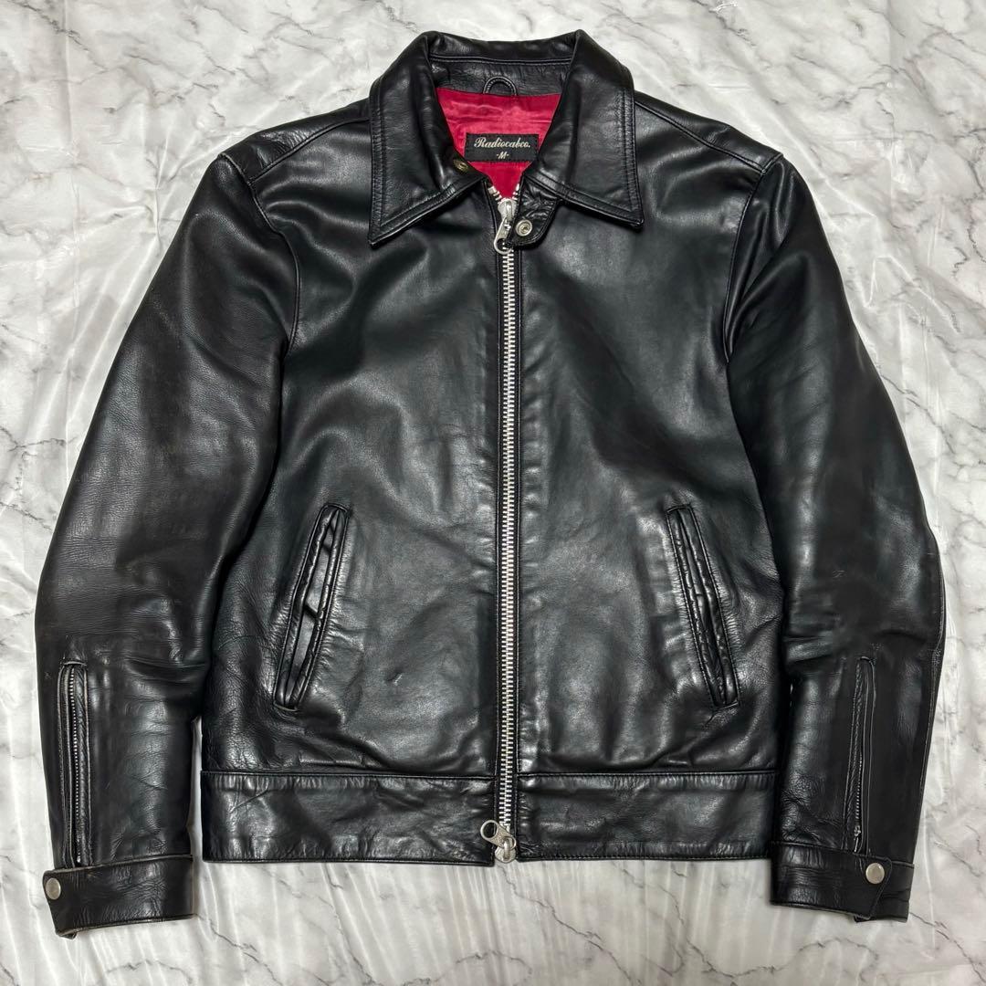 80s–90s Archive 牛革 レザージャケット ライダース ダブルジップ