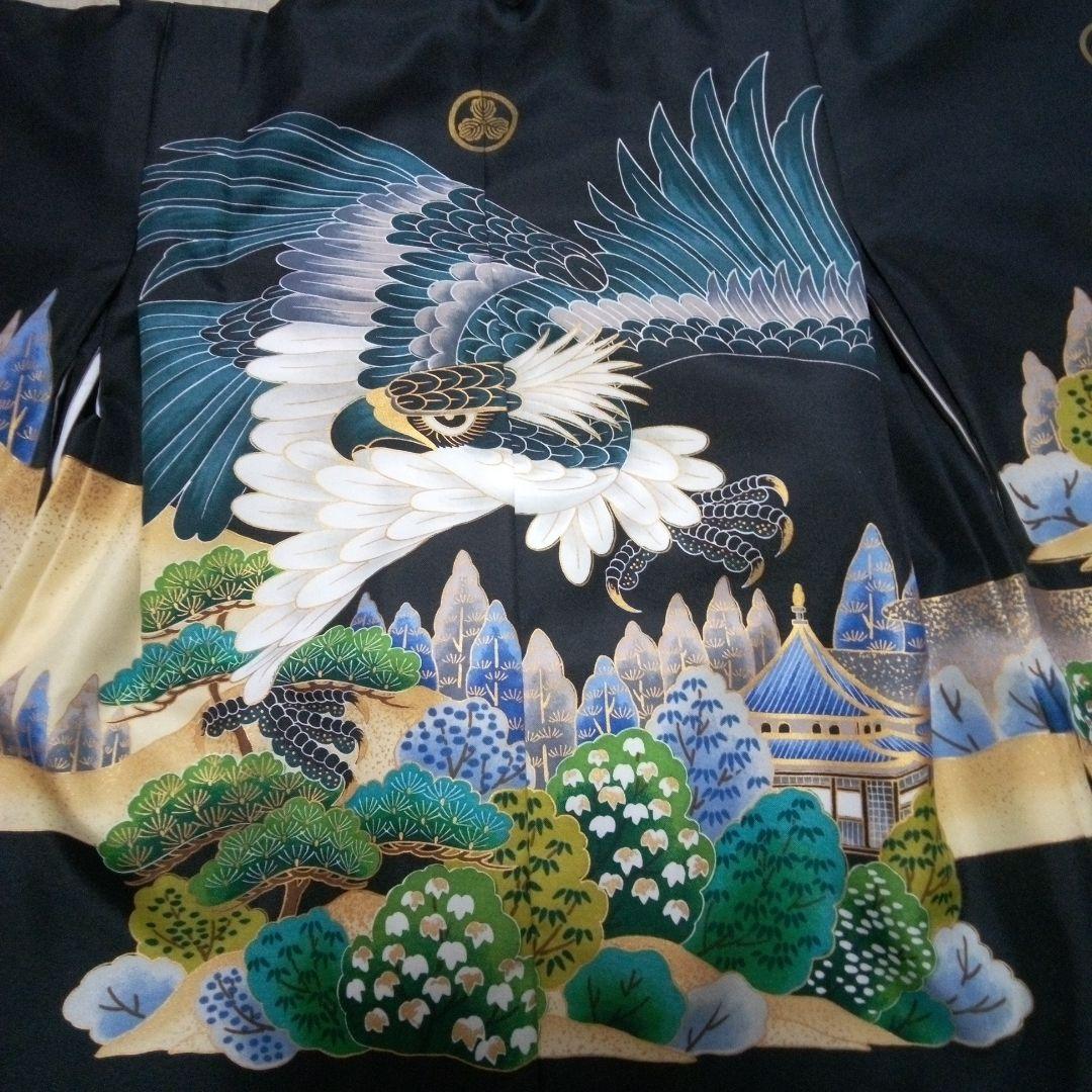 極美品【七五三5歳用】ワンタッチ袴付き羽織袴セット