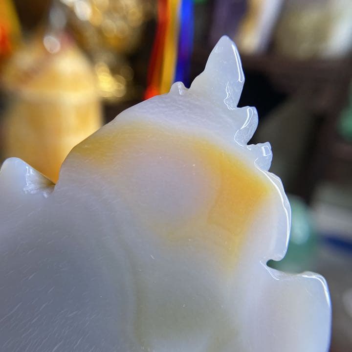 レア物 特大 トレジャー メノウ 玉髓 龍穴結晶 風化紋 紅葉手彫リ！