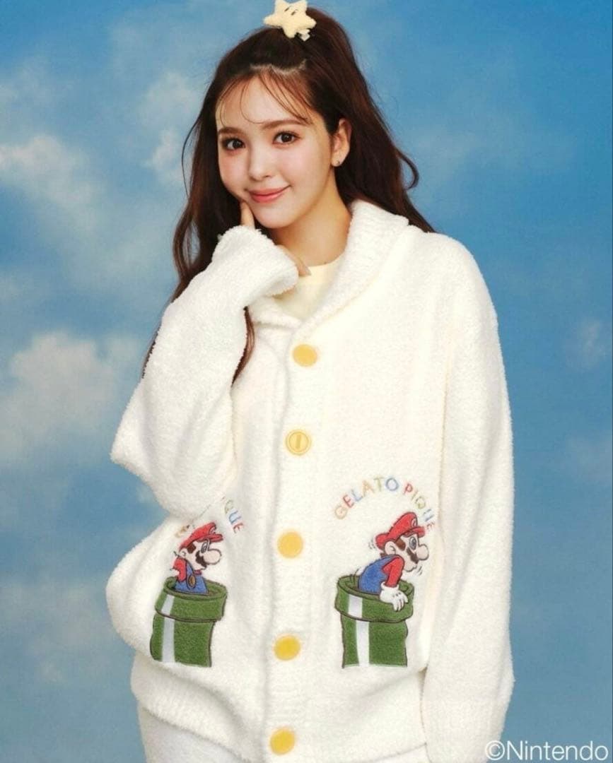 ち*わ様 ジェラピケマリオ　カーディガン