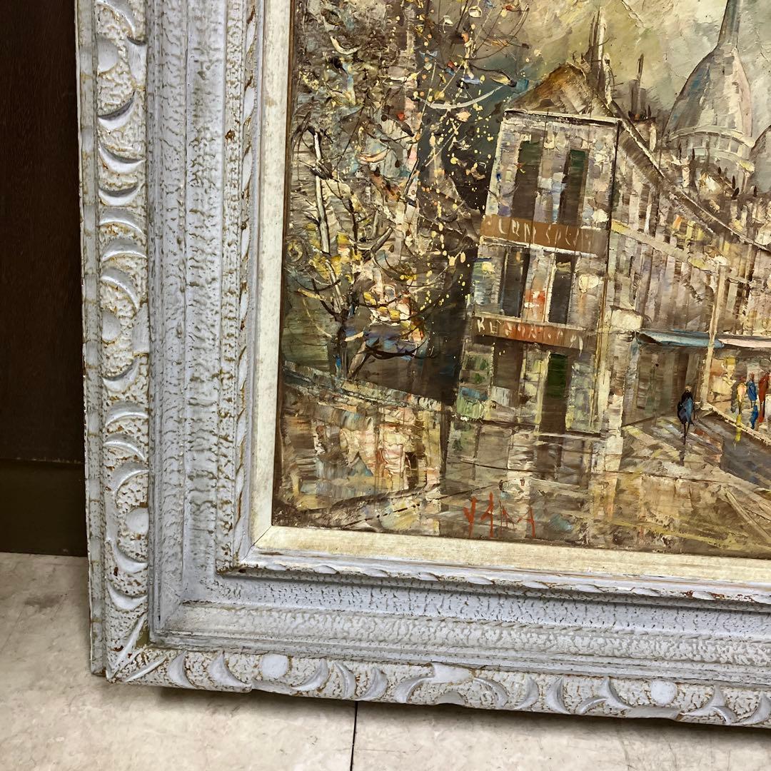 アンティーク 油絵 油彩画 風景画 立体画 絵画 アート 美術 芸術 額縁 額装