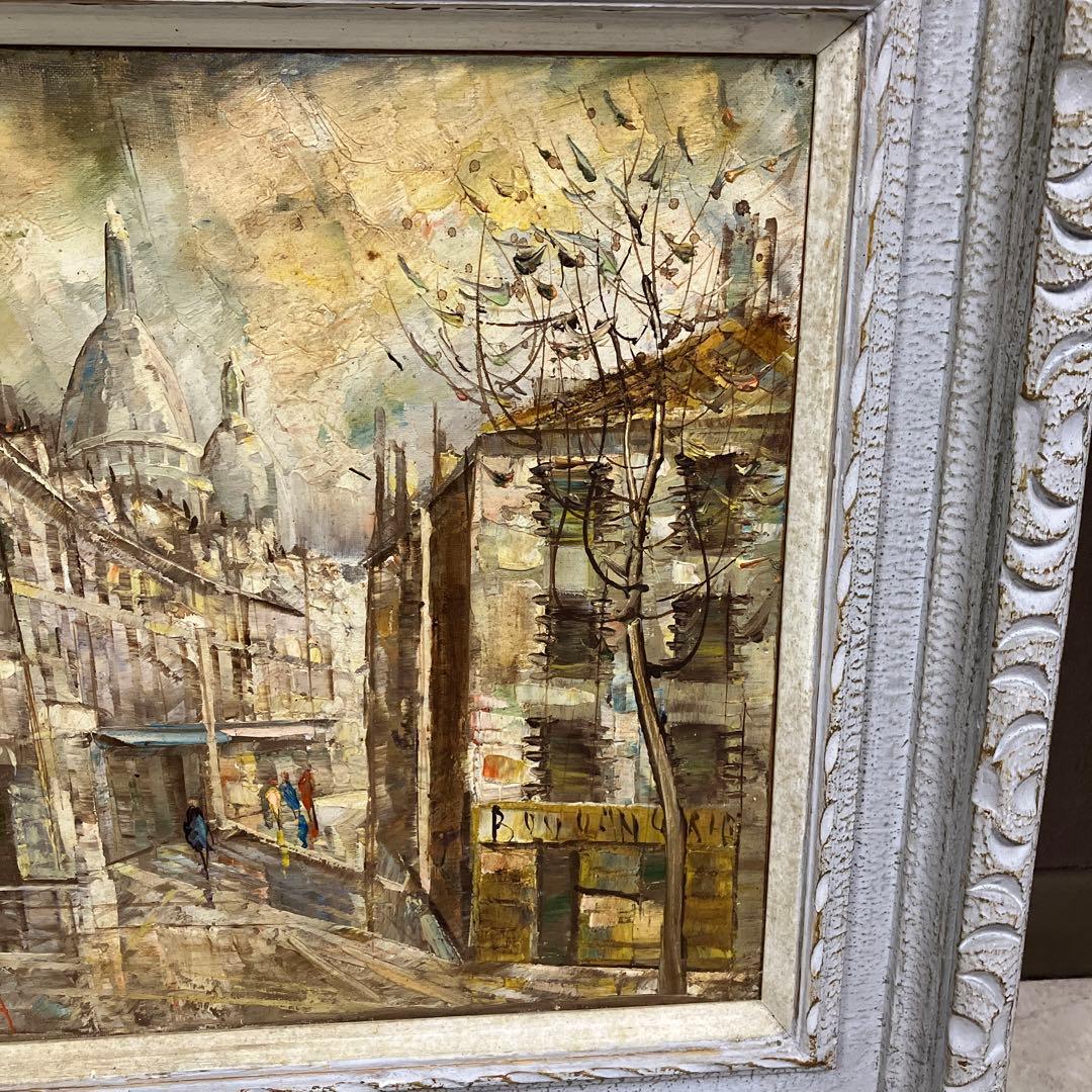 アンティーク 油絵 油彩画 風景画 立体画 絵画 アート 美術 芸術 額縁 額装