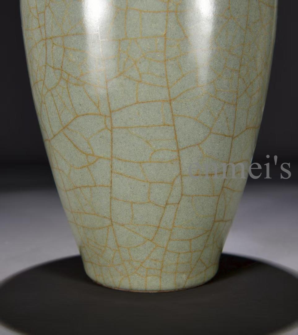 中国古美術 宋・官窯製 梅瓶 壺 花瓶 古陶磁 茶道具 唐物 時代物 文房置物