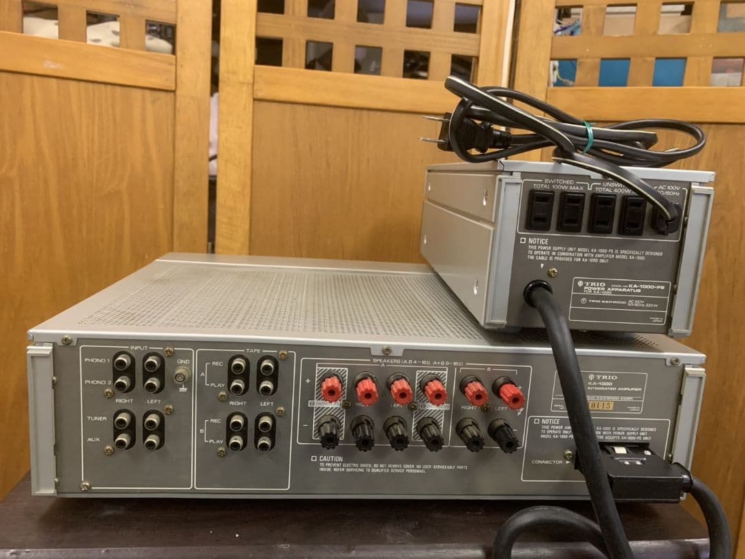 TRIO KA-1000 アンプ + KA-1000-PS 　プリメイアンプ