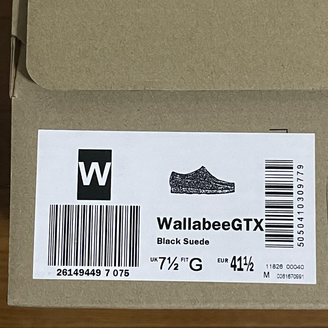 新品 クラークス ワラビー ゴアテックス ブラックスエード 黒