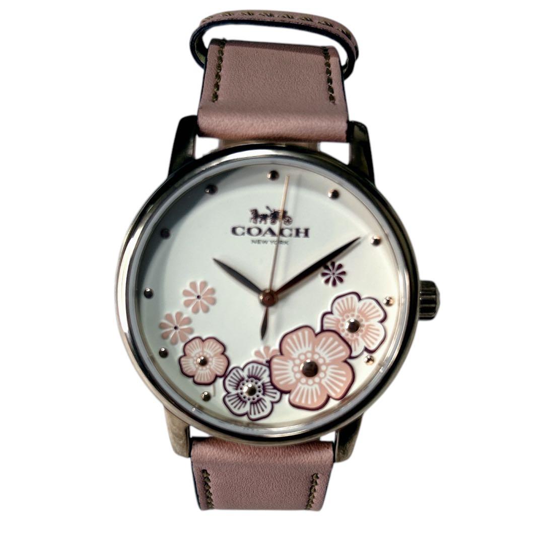 ✨極美品✨箱 説明書付き COACH 花柄ダイヤル レディース腕時計