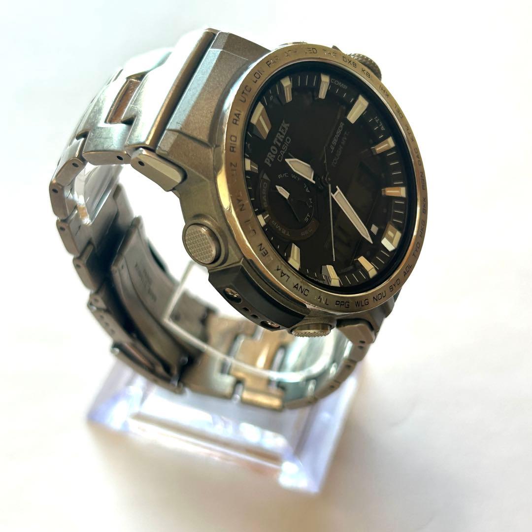 CASIO PRO TREK 電波ソーラー 腕時計 チタン マルチバンド6
