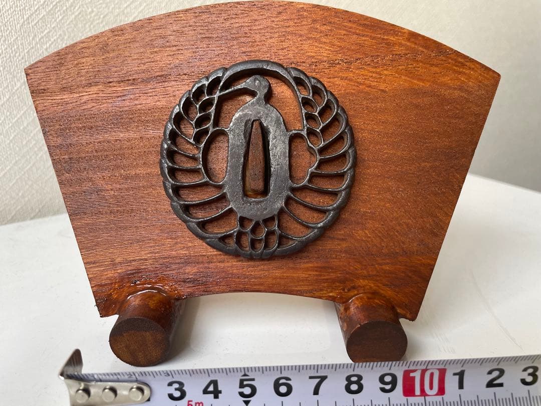 鍔　江戸時代鉄鍔　鶴丸透かし鍔