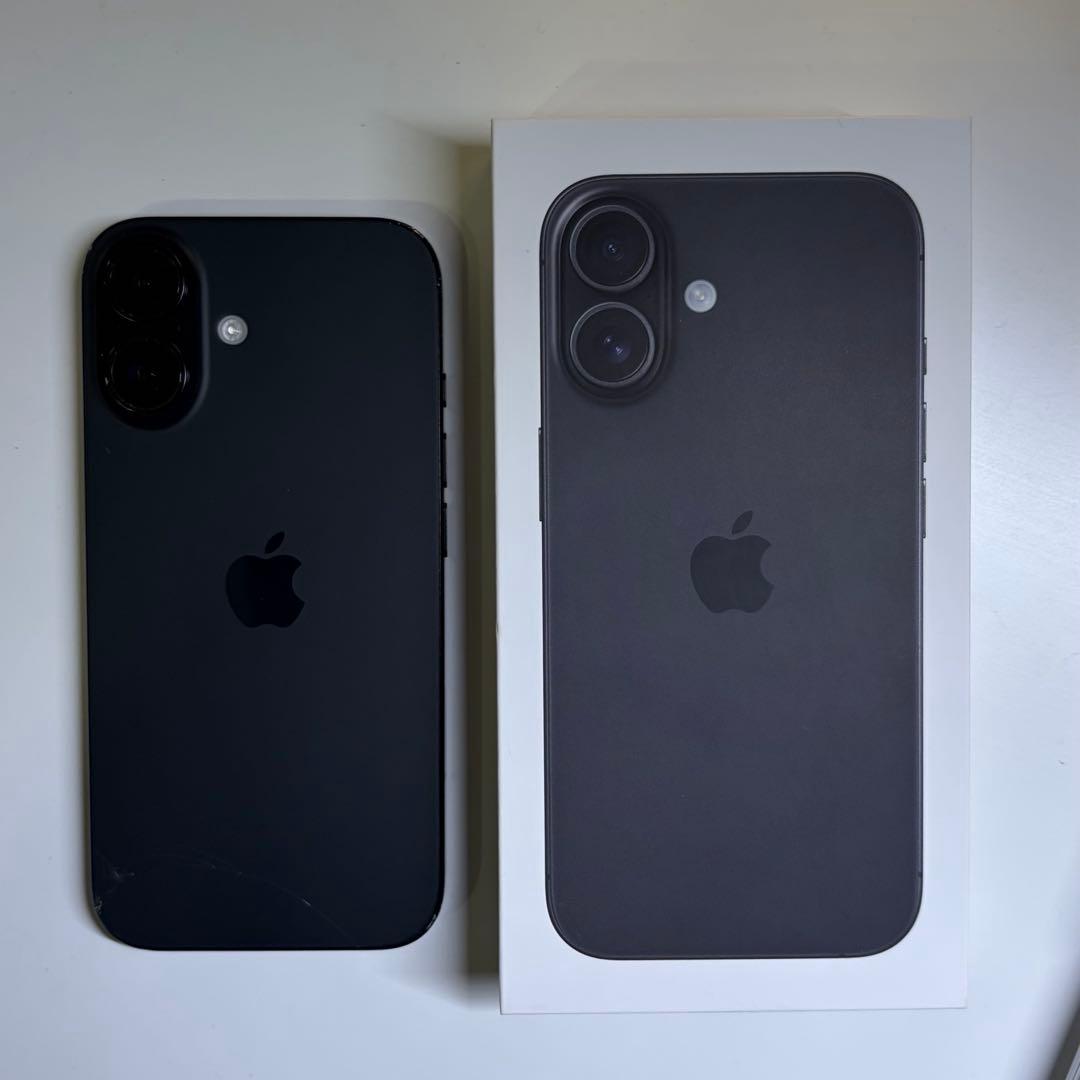 iPhone16 128GB ブラック + 純正ケース
