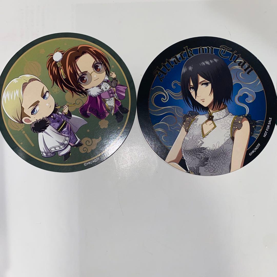 進撃の巨人　ステッカー&ポストカードブック　サントリー　オリジナルラベル缶　紙類