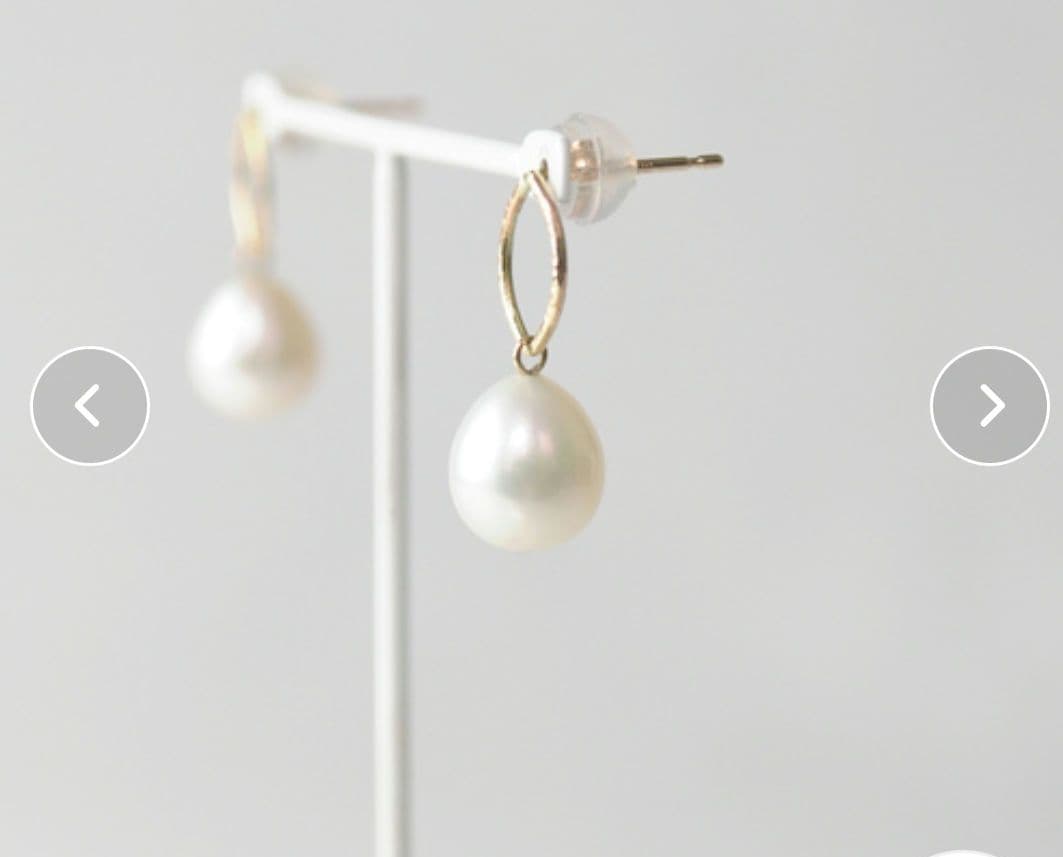 anq.　K10 マーキスパールピアス 淡水パール