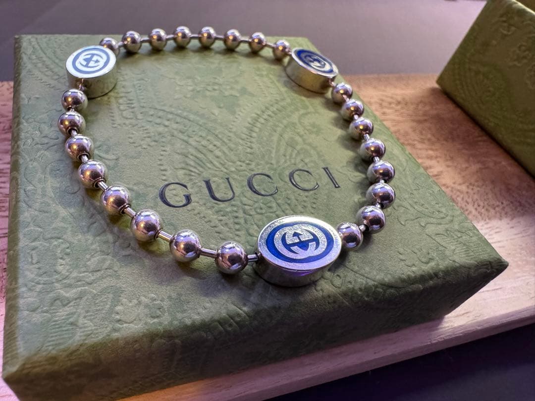 グッチ　GUCCI ブレスレット　インターロッキング　ボールチェーン G