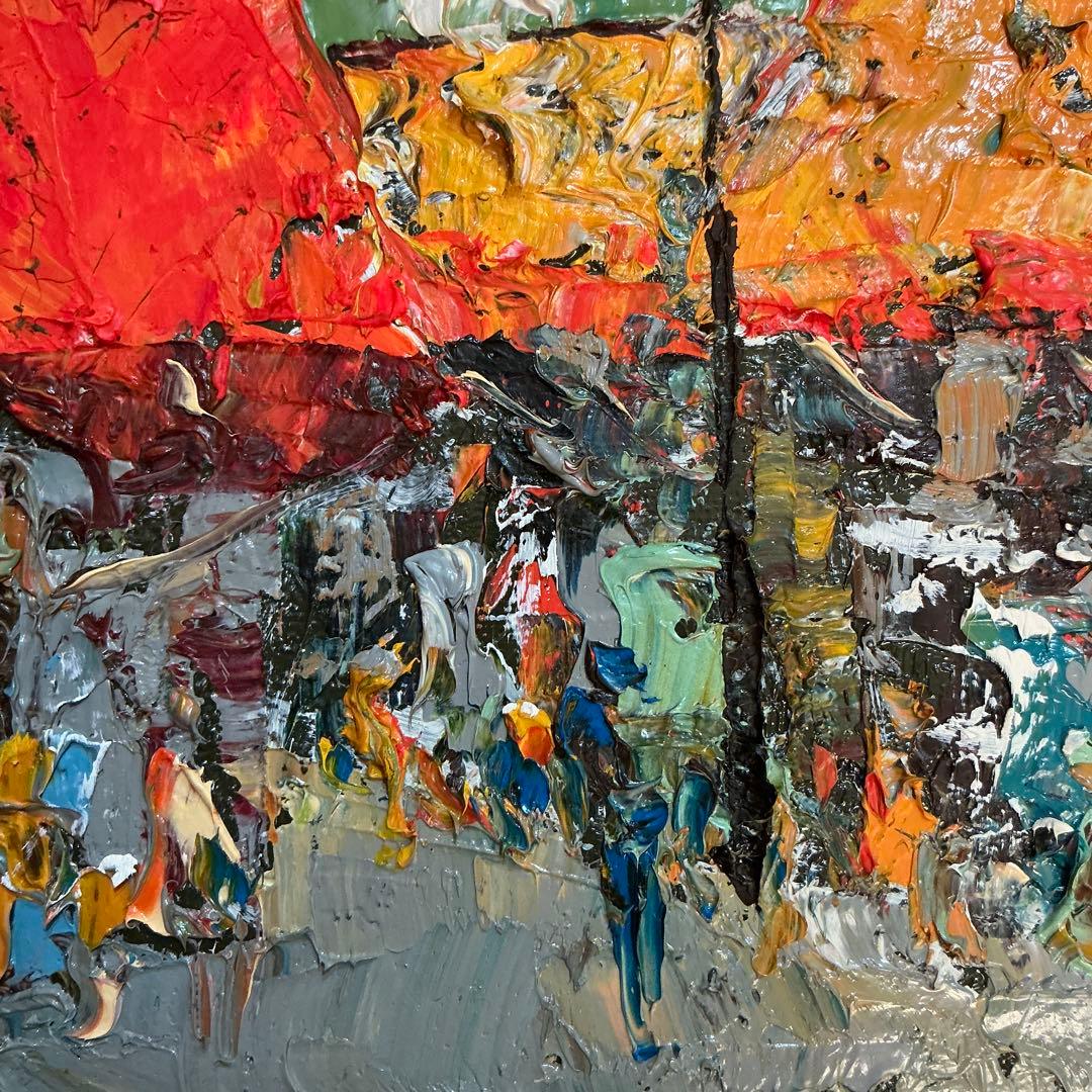 絵画・額縁・油絵・渡部ひでき・パリの街角・洋画・色紙・美術品・インテリア・雑貨