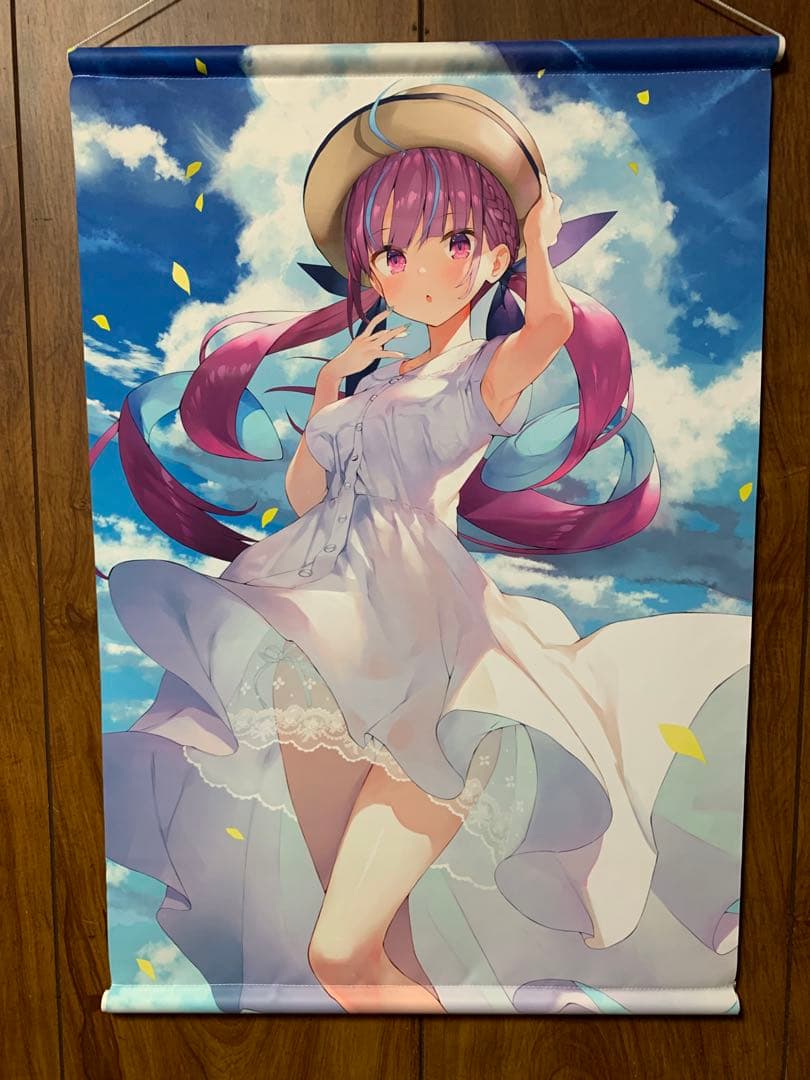 ホロライブ 湊あくあ C96 C97 まかろん大帝 B2タペストリー 2枚セット