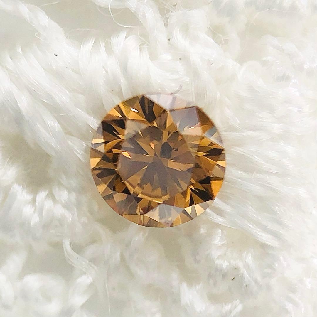 アクセサリー 0.162ct F.D.Brownish Yellow Orange SI-2