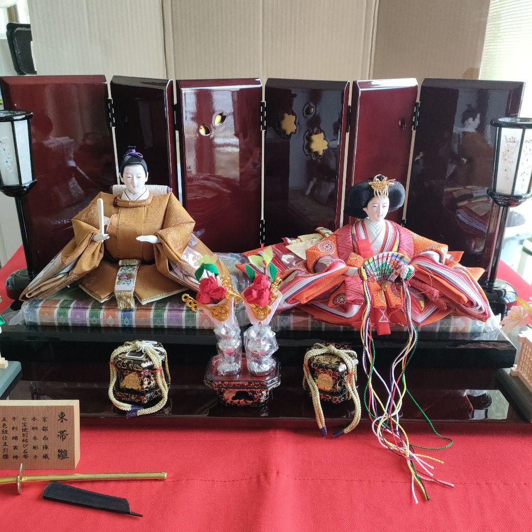 雛人形 親王飾り　 平飾り　　作家名(平安優香)